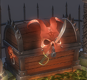 Treasure Chest with Skull